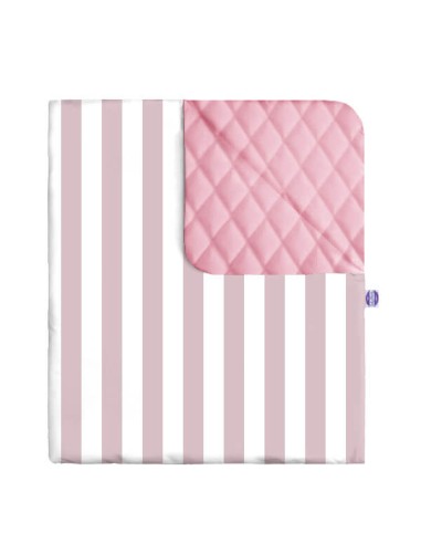 Pasy różowe - Kocyk do fotelika samochodowego - bawełna + velvet