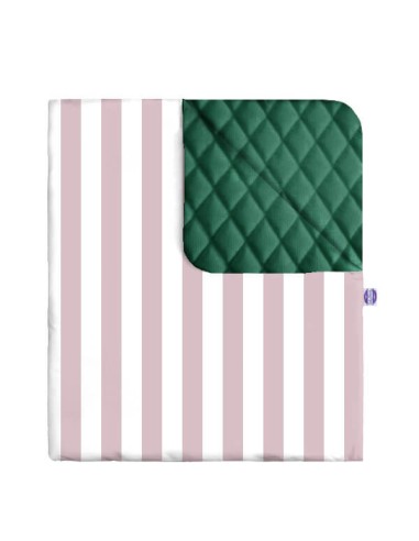 Pasy różowe - Kocyk Velvet - dowolny rozmiar