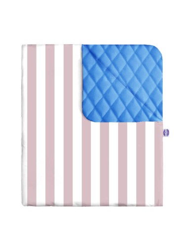 Pasy różowe - Kocyk Velvet - dowolny rozmiar