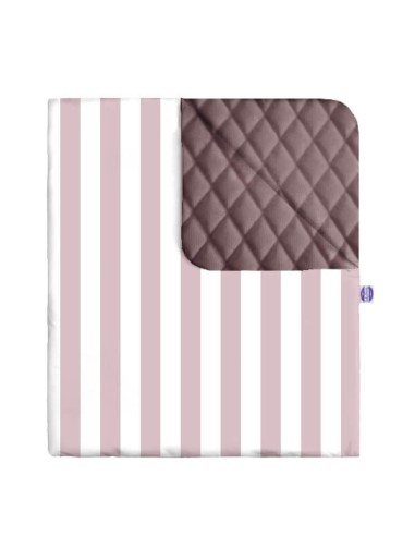 Pasy różowe - Kocyk Velvet - dowolny rozmiar