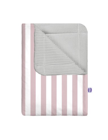 Pasy różowe - Kocyk Wafel - dowolny rozmiar