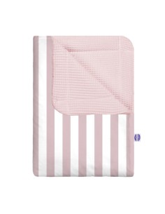 Pasy różowe - Kocyk Wafel - dowolny rozmiar