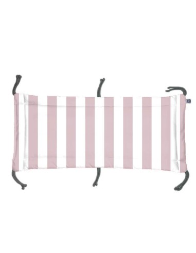 Pasy różowe - Moduł 60x30 cm Ochraniacza na Szczebelki do Łóżeczka 60x120 cm - dwustronnie bawełniany