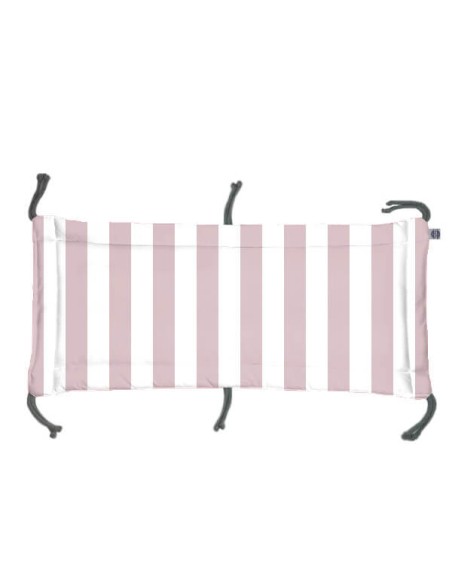 Pasy różowe - Moduł 70x30 cm Ochraniacza na Szczebelki do Łóżeczka 70x140 cm - dwustronnie bawełniany