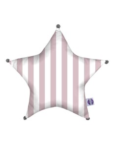 Pasy różowe - Poduszka Dekoracyjna Gwiazdka Wafel + Bawełna 45x45 cm