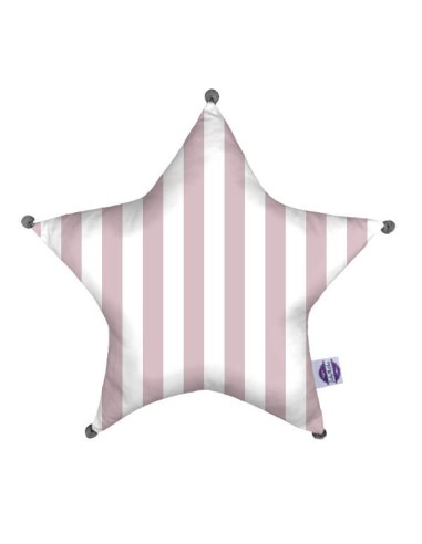 Pasy różowe - Poduszka Dekoracyjna Velvet + Bawełna Gwiazda 45x45 cm