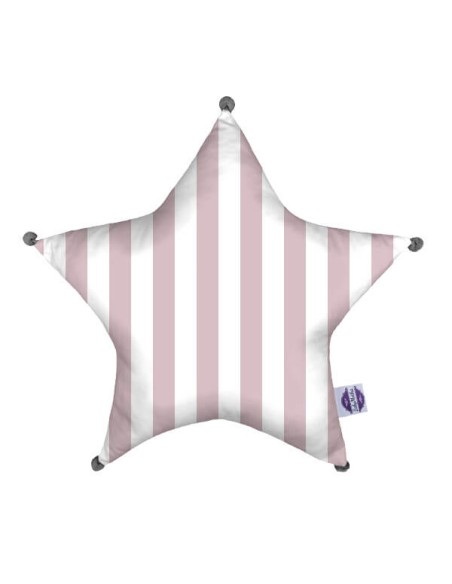 Pasy różowe - Poduszka Dekoracyjna Velvet + Bawełna Gwiazda 45x45 cm