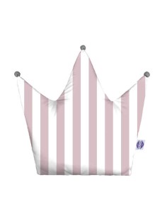 Pasy różowe - Poduszka Dekoracyjna Bawełniana Korona 48x42 cm