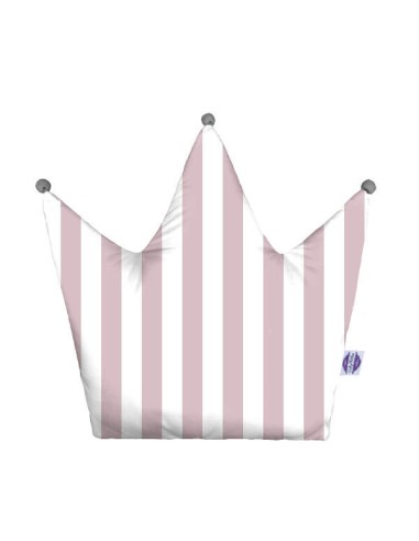 Pasy różowe - Poduszka Dekoracyjna Bawełniana Korona 48x42 cm