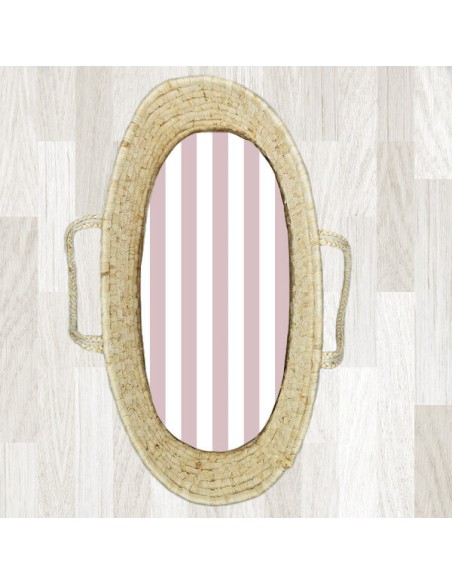 Pasy różowe - Prześcieradło do Gondoli / Kosza Mojżesza