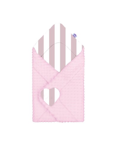 Pasy różowe - Rożek Niemowlęcy Minky