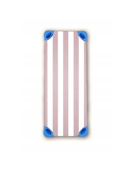 Pasy różowe - Prześcieradło z gumkami na leżaczek przedszkolny