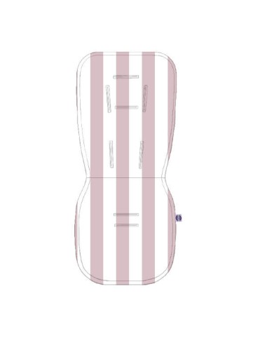 Pasy różowe - Wkładka do wózka bawełniana