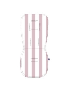 Pasy różowe - Wkładka do wózka bawełna + velvet