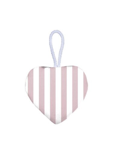 Pasy różowe - Zawieszka dekoracyjna serduszko - 13x13 cm