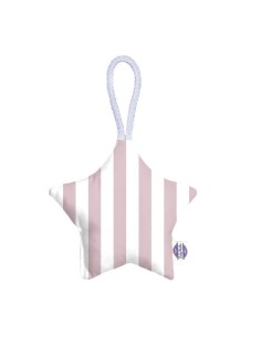 Pasy różowe - Zawieszka dekoracyjna gwiazdka - 13x13 cm