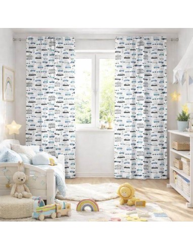 Auta - Zasłona bawełniana dekoracyjna