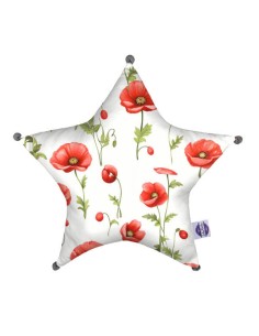 Maki - Poduszka Dekoracyjna Velvet + Bawełna Gwiazda 45x45 cm