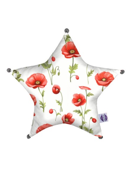 Maki - Poduszka Dekoracyjna Velvet + Bawełna Gwiazda 45x45 cm