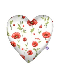 Maki - Poduszka Dekoracyjna Bawełna + Minky Serce 48x48 cm