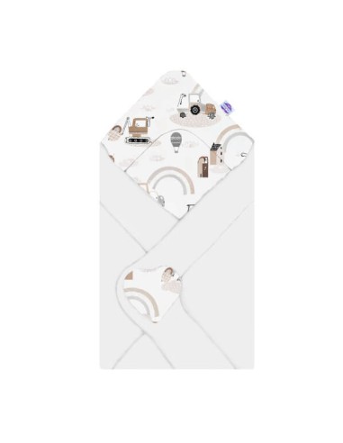 Pojazdy - Becik Niemowlęcy Bawełniany