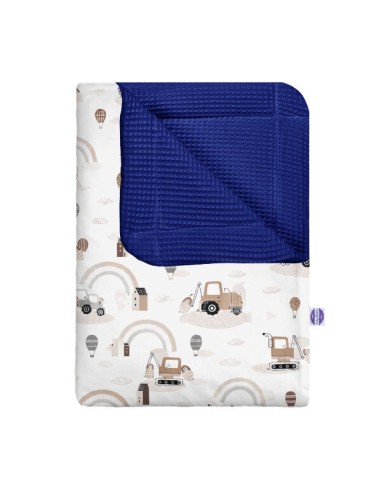 Pojazdy - Kocyk Wafel - dowolny rozmiar