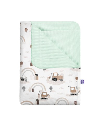 Pojazdy - Kocyk Wafel - dowolny rozmiar