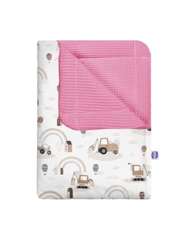 Pojazdy - Kocyk Wafel - dowolny rozmiar