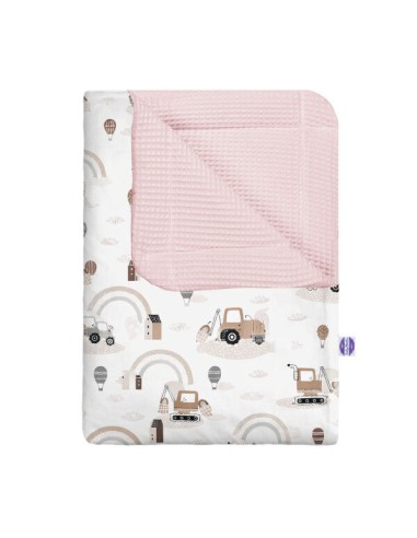 Pojazdy - Kocyk Wafel - dowolny rozmiar