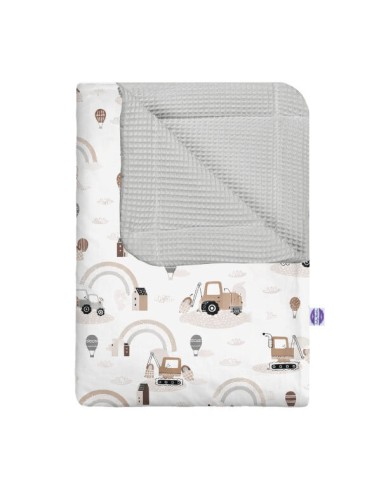 Pojazdy - Kocyk Wafel - dowolny rozmiar