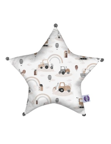 Pojazdy - Poduszka Dekoracyjna Velvet + Bawełna Gwiazda 45x45 cm