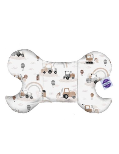 Pojazdy - Poduszka Motylek Antywstrząsowy dla Niemowlaka - Bawełna + Bawełna