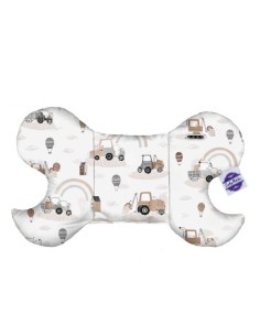 Pojazdy - Poduszka Motylek Antywstrząsowy dla Niemowlaka - Bawełna + Velvet