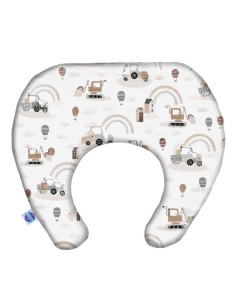 Pojazdy - Poduszka do Karmienia Rogal 63x59 cm - bawełna + velvet