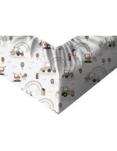 Pojazdy - Prześcieradło Bawełniane z Gumką - Dowolny Rozmiar