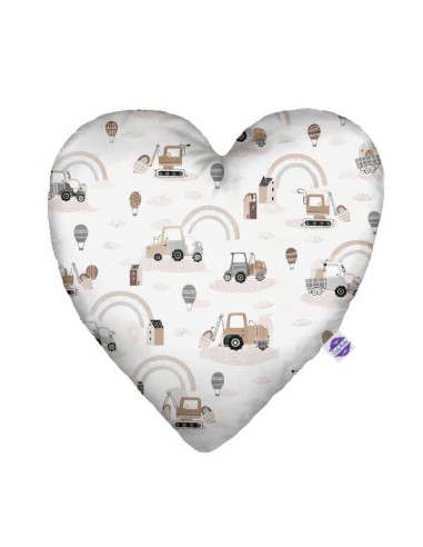 Pojazdy - Poduszka Dekoracyjna Velvet + Bawełna Serce 48x48 cm