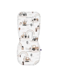 Pojazdy - Wkładka do wózka bawełna + minky