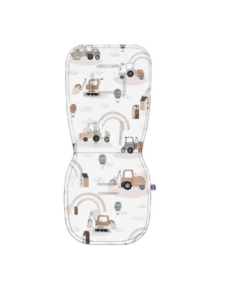 Pojazdy - Wkładka do wózka bawełna + velvet