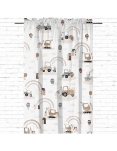 Pojazdy - Zasłona bawełniana dekoracyjna