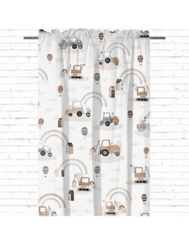Pojazdy - Zasłona bawełniana dekoracyjna