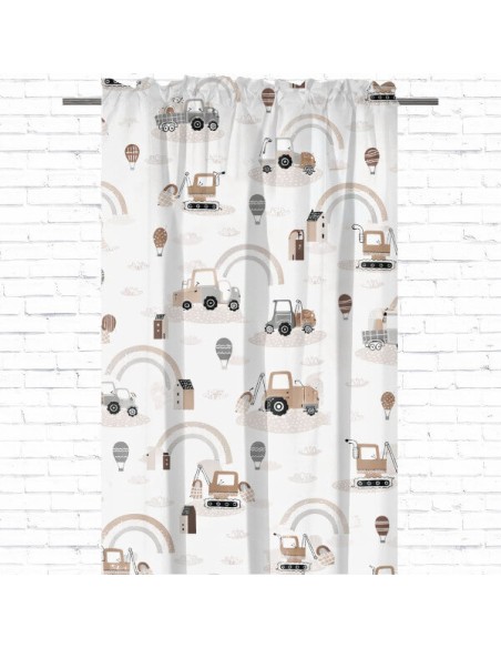 Pojazdy - Zasłona bawełniana dekoracyjna