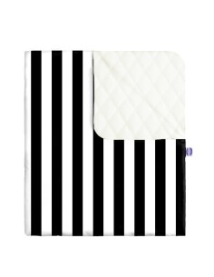 Pasy czarne - Kocyk Velvet - dowolny rozmiar