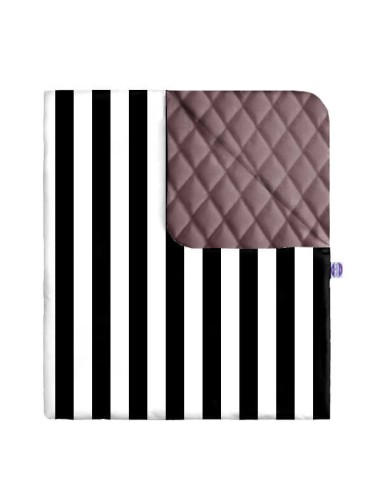 Pasy czarne - Kocyk Velvet - dowolny rozmiar