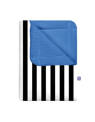 Pasy czarne - Kocyk Wafel - dowolny rozmiar