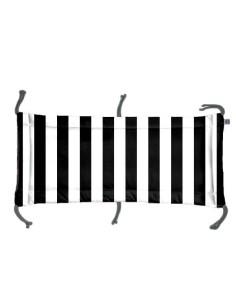 Pasy czarne - Moduł 60x30 cm Ochraniacza na Szczebelki do Łóżeczka 60x120 cm - dwustronnie bawełniany