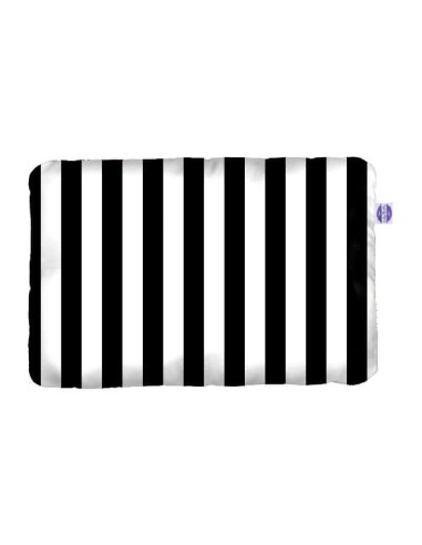 Pasy czarne - Poduszka Velvet + Bawełna - dowolny rozmiar