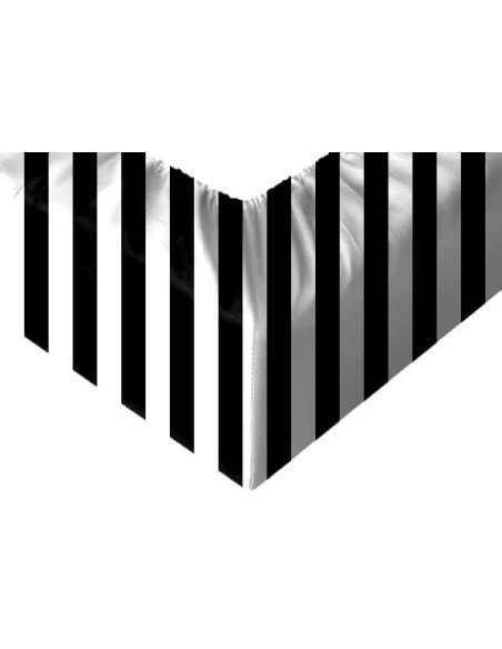 Pasy czarne - Prześcieradło Bawełniane z Gumką - Dowolny Rozmiar