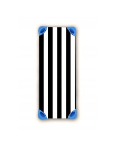 Pasy czarne - Prześcieradło z gumkami na leżaczek przedszkolny