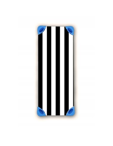 Pasy czarne - Prześcieradło z gumkami na leżaczek przedszkolny