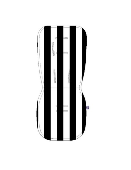 Pasy czarne - Wkładka do wózka bawełniana